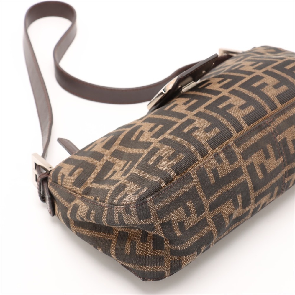 Fendi Zucca canvas leather shoulder bag brown - Picture 4 of 8